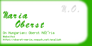 maria oberst business card